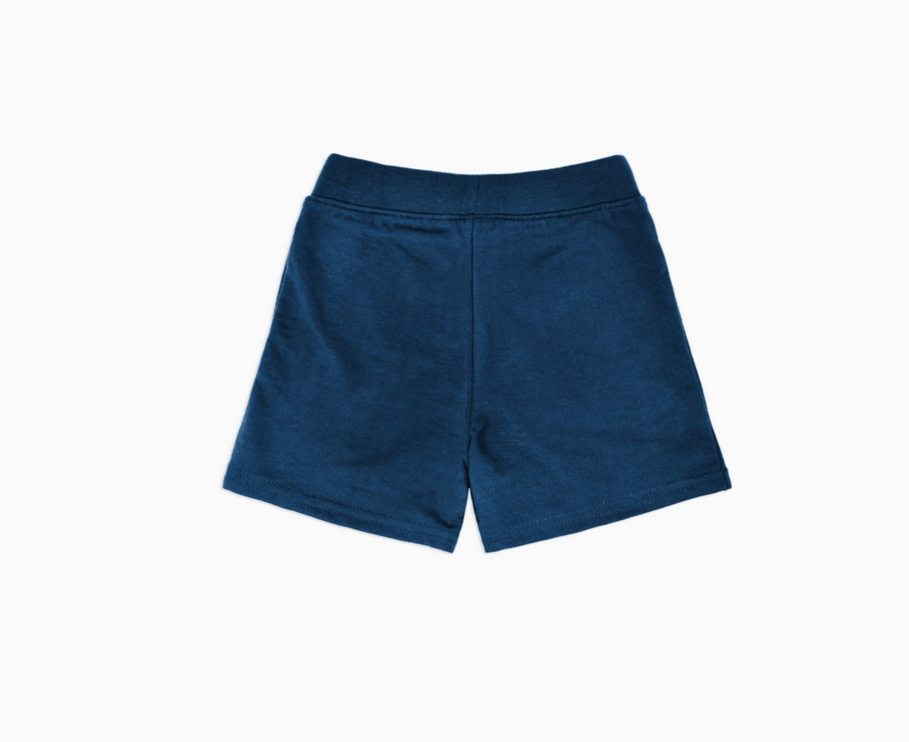 UNISEX Toddler and Mini French Terry Play Shorts w/Pockets, Navy