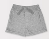 UNISEX Toddler and Mini French Terry Play Shorts w/Pockets, Light Gray