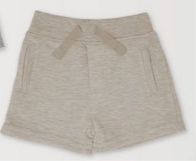 UNISEX Toddler and Mini French Terry Play Shorts w/Pockets, Sand