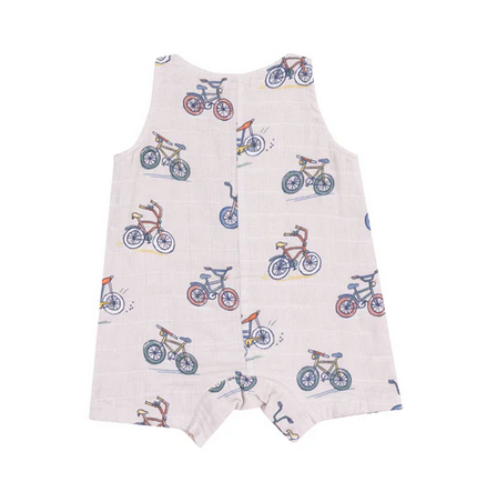 Angel Dear Muslin Sleeveless Shortall Romper - UNISEX Bikes