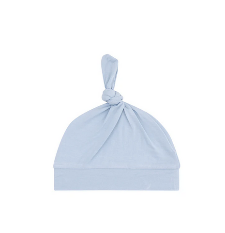 Angel Dear Bamboo Knotted Beanie Hat - SOLID Blue Fog