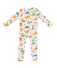 Angel Dear Bamboo L/S 2 Way Zipper Convertible Romper - Veggie Dinos