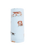 Angel Dear Bamboo Swaddle Blanket - Cow Families Blue