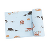 Angel Dear Bamboo Swaddle Blanket - Cow Families Blue