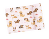 Angel Dear Bamboo Swaddle Blanket - Best Friend Dogs Pink
