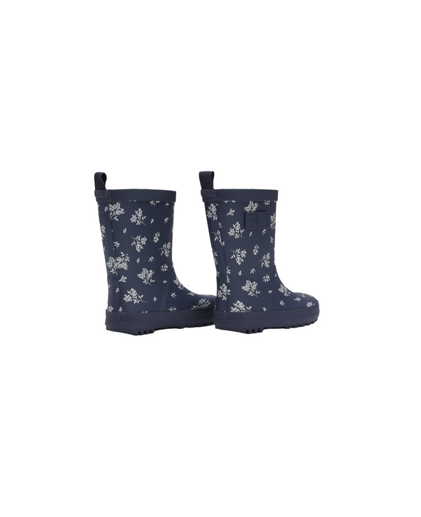 Rylee + Cru Mini Girls Rain Boot Blue Floral