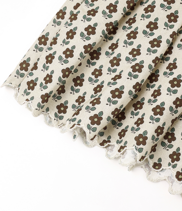 Rylee + Cru Mini Girls Sweatshirt Dress, Vintage Bloom Brown