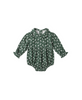 Rylee + Cru L/S Baby Bubble Romper - Cora Forest Green Floral