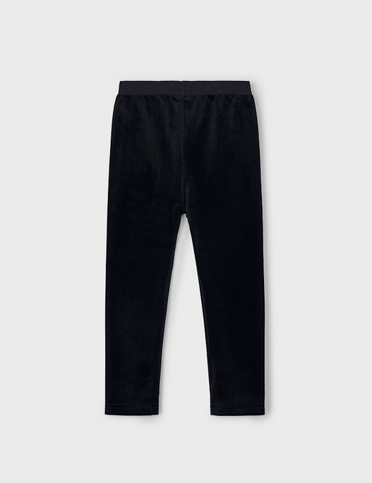 712 Mini Girls Super Soft Velvet Leggings - Black