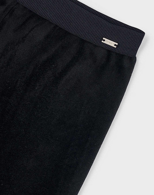 712 Mini Girls Super Soft Velvet Leggings - Black