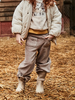 4575 Mini Girls Wide Leg Soft Velour Corduroy Pants - Mole Tan