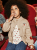4309 Mini Girls Fantasy Knit Cardigan Sweater - Le Marais Strawberries