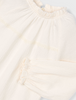 4003 Mini Girls Flowy Bambula Ruffled L/S Shirt - Natural Macchiato