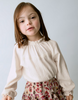4003 Mini Girls Flowy Bambula Ruffled L/S Shirt - Natural Macchiato