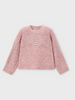 4306 Mini Girls Eco-Recycled Materials Knit Sequined Sweater - Makeup Blush Pink