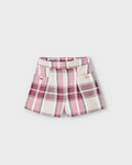 4225 Mini Girls Plaid Skort - Cherry Red