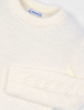 4307 Mini Girls Plush Fuzzy Sweater - Natural White