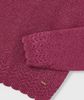4302 Mini Girls Scalloped Trim Lurex Knit Smooth Sweater - Cherry