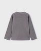 4089 Mini Boys L/S Graphic 3D Embossed Puffy Print - Steel Grey Dinosaur