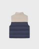 2348 Toddler Boy Eco-Recycled Materials Reversible Puffer Vest - Teddy Bear Color Block Navy