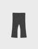 2735 Toddler Girls Eco-Sustainable Cotton Ribbed Flare Leggings - Lead Grey Sparkly Star