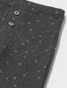 2735 Toddler Girls Eco-Sustainable Cotton Ribbed Flare Leggings - Lead Grey Sparkly Star