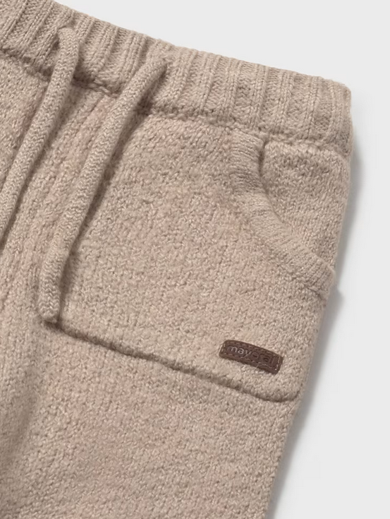 2579 Baby UNISEX Kangaroo Pocket Knit Soft Plush Pants - Dune Sand