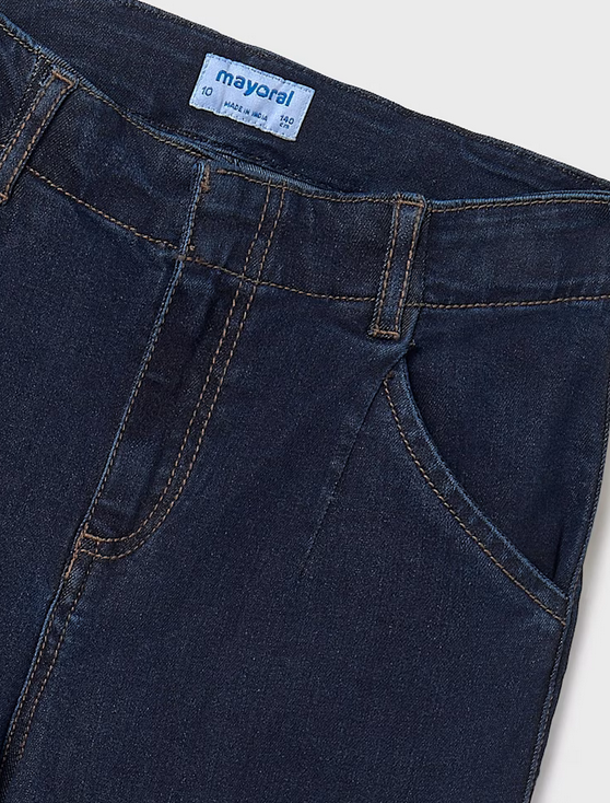 7573 Teen/Tween Girls Flat Front Wide Leg Jeans - Dark Wash