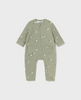 2730 Baby Eco-Cotton L/S Ribbed Long Romper UNISEX - Sage Green Apples