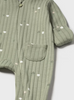 2730 Baby Eco-Cotton L/S Ribbed Long Romper UNISEX - Sage Green Apples