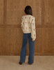 Rylee + Cru Tween/Teen Girls Boxy Cropped Embroidered Cardigan - Winter Daisy Natural