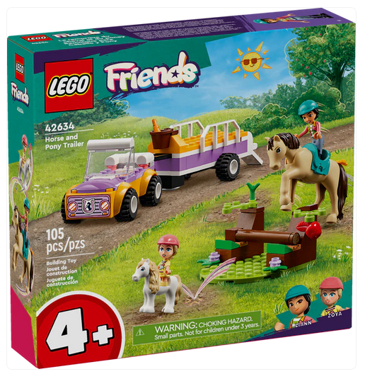 LEGO 42634 Friends Horse and Pony Trailer, 105pcs, 4Y+