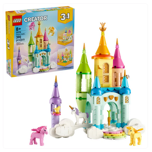 LEGO 31175 Creator 3-in-1 Unicorn Castle, 390pcs, 8Y+