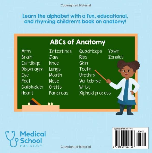 Children's Book: ABCs of Anatomy for Kids, 2-12Y, Paperback