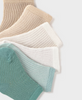 9046 Baby Eco Lenzing Viscose Socks, Boxed 6pr Set, Greens & Neutrals