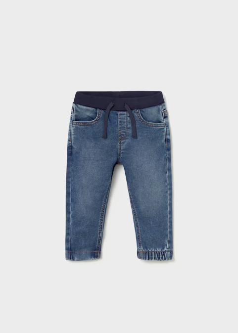 2543 Toddler Boy Soft Denim Jogger Pants - Medium Denim