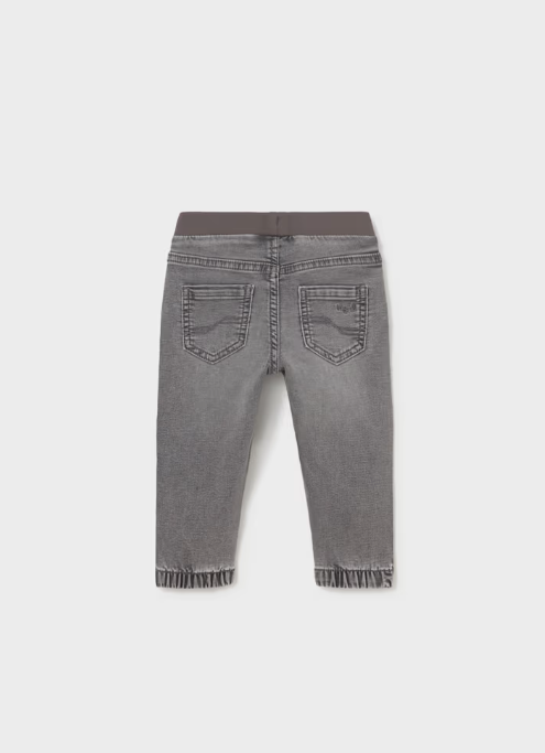 2543 Toddler Boy Soft Denim Jogger Pants - Medium Gray Denim