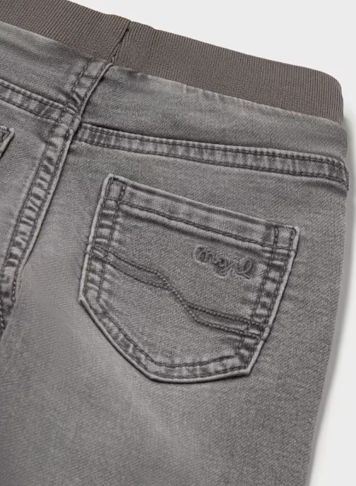 2543 Toddler Boy Soft Denim Jogger Pants - Medium Gray Denim