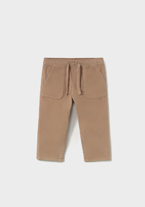2546 Toddler Boy Light Brown Micro-cord lined trousers - Truffle