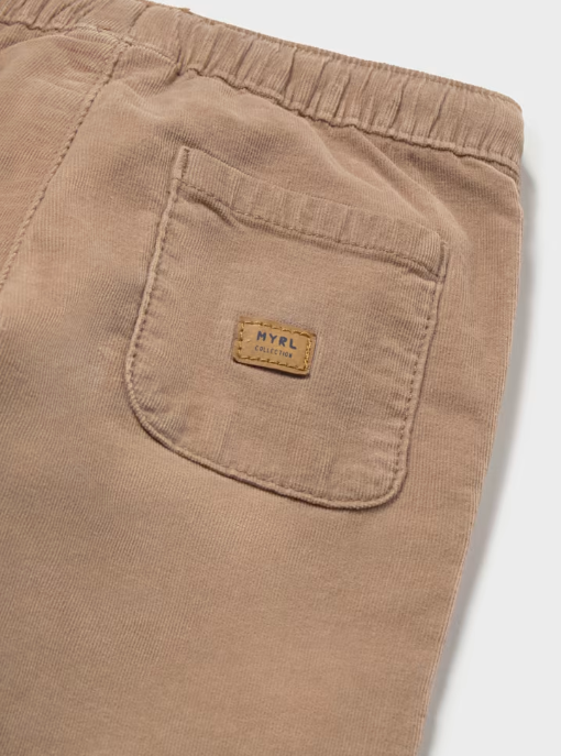 2546 Toddler Boy Light Brown Micro-cord lined trousers - Truffle