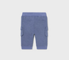 Sustainable Plush Cargo Pants - Blue - Back