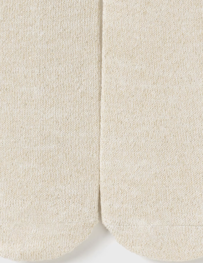 Knit Footed Tights - Champagne - Close-up