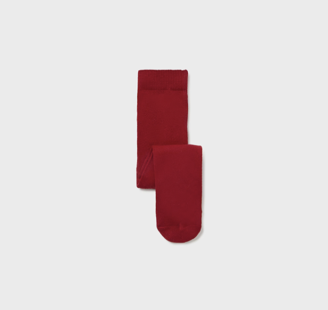 Knit Footed Tights - Cherry Red
