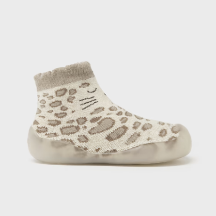 9679  Mayoral Baby Girls Mayoral Ankle Sock Shoe - Milk Leopard