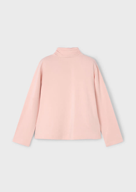 145 Mini Girls Soft Viscose Essential Turtleneck - Cake Pink