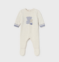 Eco L/S Tricot Knit Romper - Classic Bear - Front