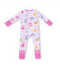 Angel Dear Bamboo L/S 2 Way Zipper Convertible Romper - Future Scientist Pink