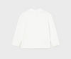 Ruffled Knit Mockneck - Natural White - Back