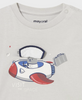 Flip Flap L/S T-Shirt - Bear Astronaut - Close-up Spaceship with Open Flap