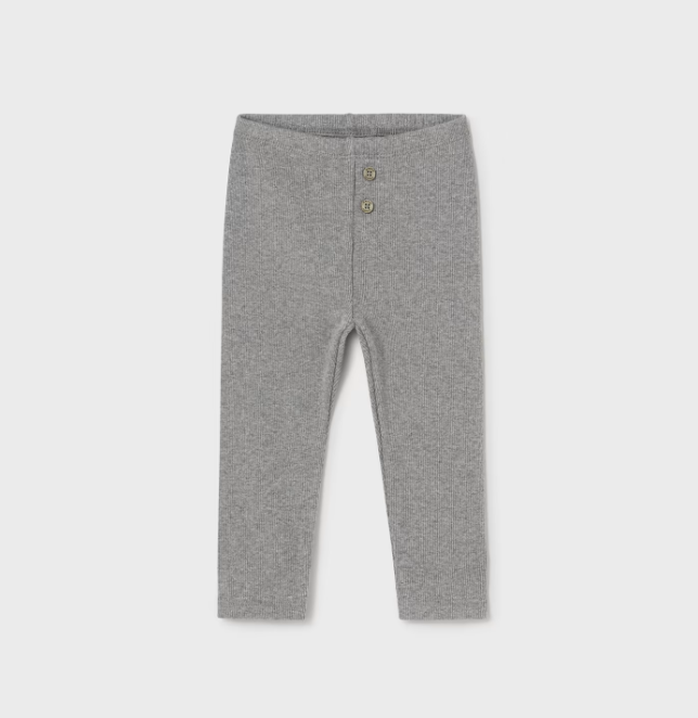 Eco Cotton 2 Pc Legging Set, Hazelnut/Grey - Grey